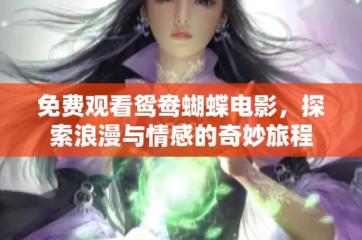 免费观看鸳鸯蝴蝶电影，探索浪漫与情感的奇妙旅程