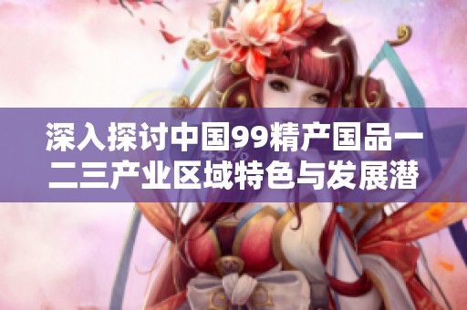 深入探讨中国99精产国品一二三产业区域特色与发展潜力
