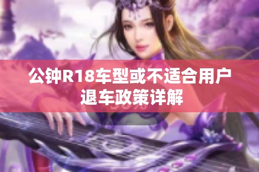 公钟R18车型或不适合用户 退车政策详解