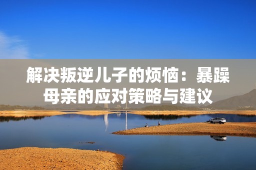 解决叛逆儿子的烦恼：暴躁母亲的应对策略与建议
