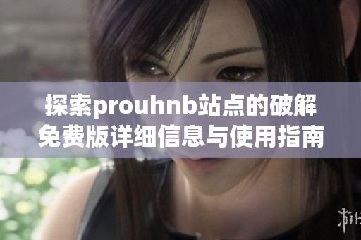 探索prouhnb站点的破解免费版详细信息与使用指南