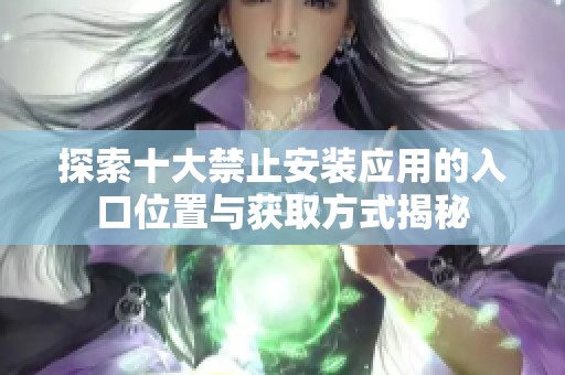 探索十大禁止安装应用的入口位置与获取方式揭秘