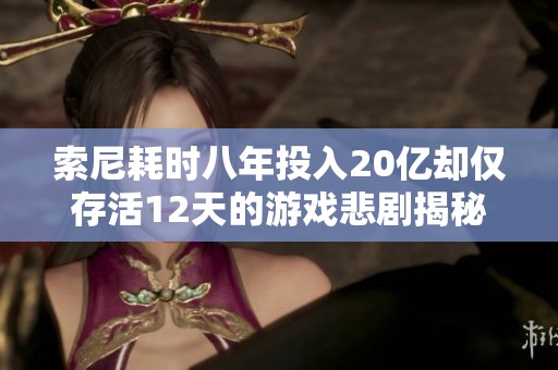 索尼耗时八年投入20亿却仅存活12天的游戏悲剧揭秘