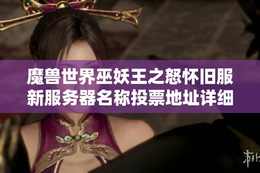 魔兽世界巫妖王之怒怀旧服新服务器名称投票地址详细介绍
