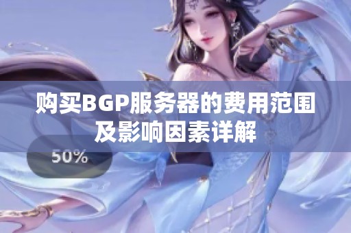 购买BGP服务器的费用范围及影响因素详解