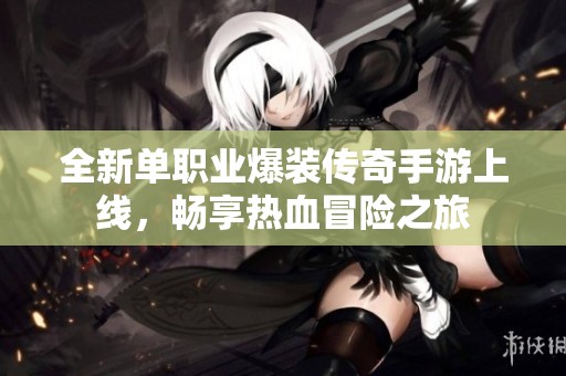 全新单职业爆装传奇手游上线，畅享热血冒险之旅