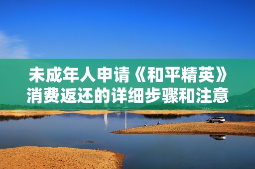 未成年人申请《和平精英》消费返还的详细步骤和注意事项解读