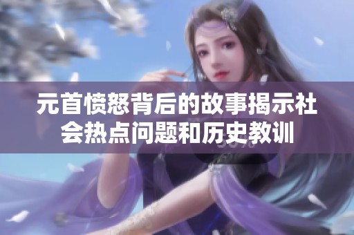 元首愤怒背后的故事揭示社会热点问题和历史教训