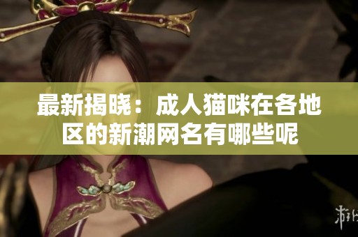 最新揭晓：成人猫咪在各地区的新潮网名有哪些呢