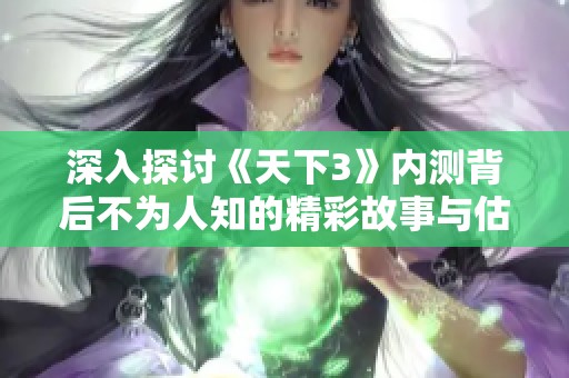 深入探讨《天下3》内测背后不为人知的精彩故事与估价分析