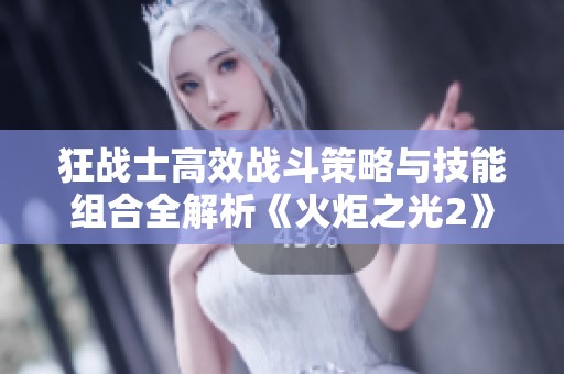 狂战士高效战斗策略与技能组合全解析《火炬之光2》深度攻略