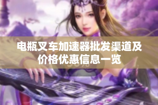 电瓶叉车加速器批发渠道及价格优惠信息一览