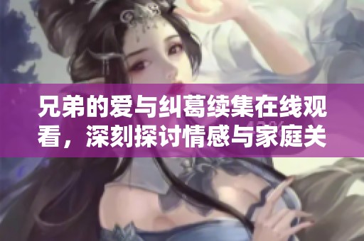 兄弟的爱与纠葛续集在线观看，深刻探讨情感与家庭关系的电视剧