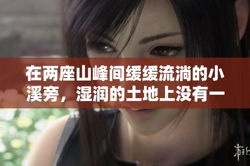 在两座山峰间缓缓流淌的小溪旁，湿润的土地上没有一丝泥污