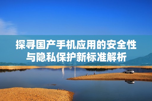 探寻国产手机应用的安全性与隐私保护新标准解析