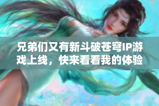 兄弟们又有新斗破苍穹IP游戏上线，快来看看我的体验吧！