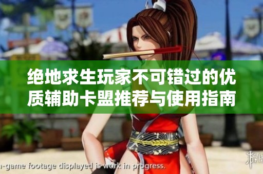 绝地求生玩家不可错过的优质辅助卡盟推荐与使用指南