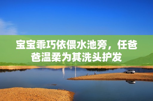 宝宝乖巧依偎水池旁，任爸爸温柔为其洗头护发