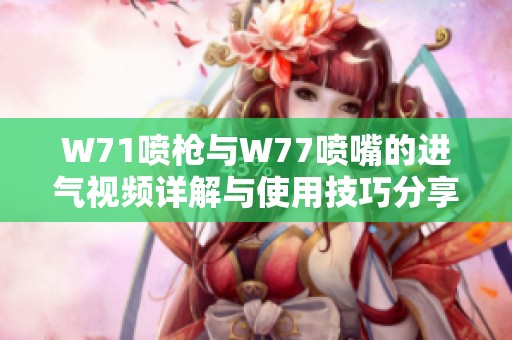 W71喷枪与W77喷嘴的进气视频详解与使用技巧分享