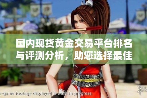 国内现货黄金交易平台排名与评测分析，助您选择最佳投资平台