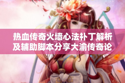 热血传奇火墙心法补丁解析及辅助脚本分享大渝传奇论坛