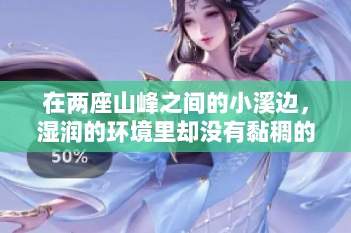 在两座山峰之间的小溪边，湿润的环境里却没有黏稠的泥土