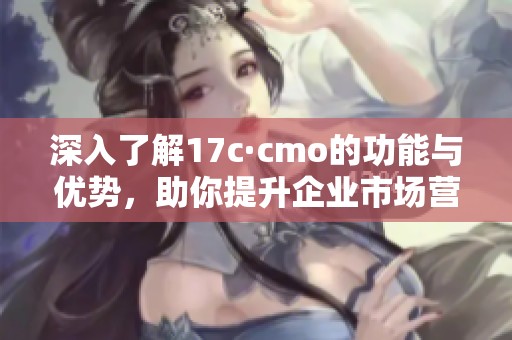 深入了解17c·cmo的功能与优势，助你提升企业市场营销效果