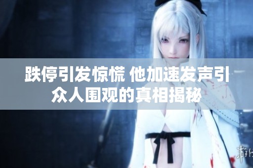 跌停引发惊慌 他加速发声引众人围观的真相揭秘