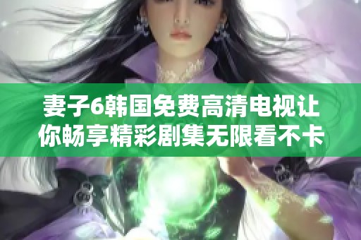 妻子6韩国免费高清电视让你畅享精彩剧集无限看不卡顿