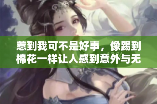 惹到我可不是好事，像踢到棉花一样让人感到意外与无奈