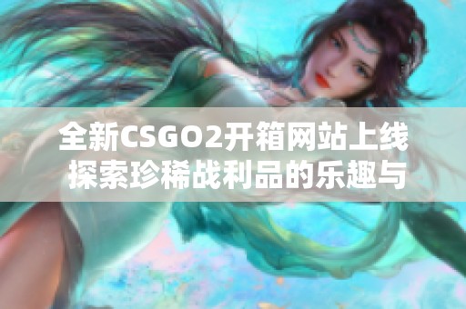 全新CSGO2开箱网站上线 探索珍稀战利品的乐趣与惊喜