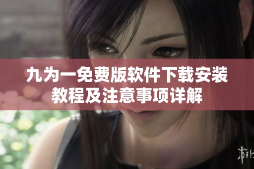 九为一免费版软件下载安装教程及注意事项详解