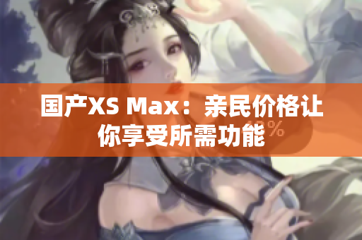 国产XS Max：亲民价格让你享受所需功能