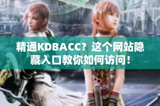 精通KDBACC？这个网站隐藏入口教你如何访问！