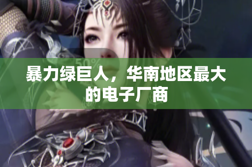 暴力绿巨人，华南地区最大的电子厂商