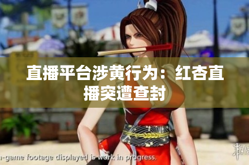 直播平台涉黄行为：红杏直播突遭查封